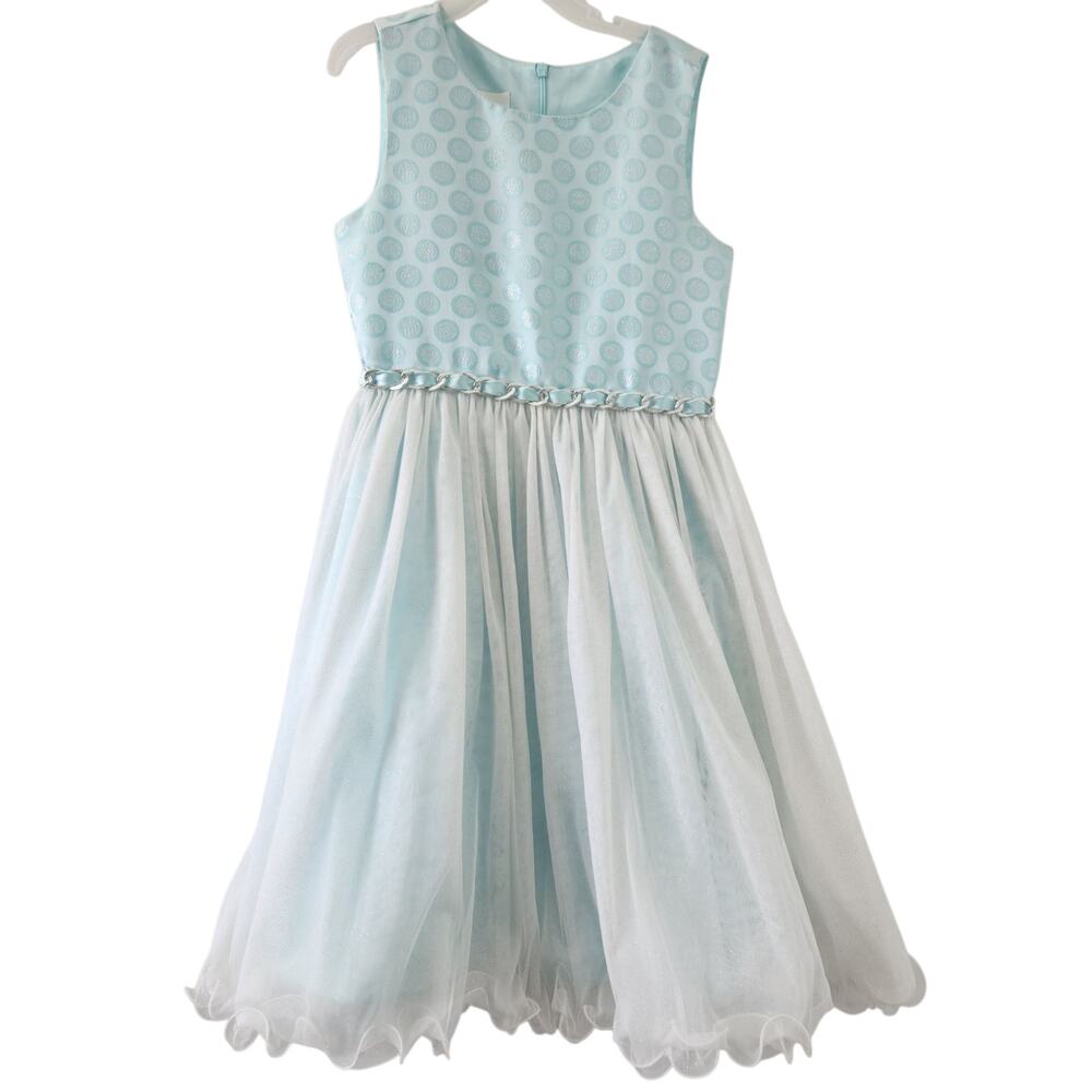 American Princess Dress 7 Ice Blue Christmas Holiday Dress Sleeveless